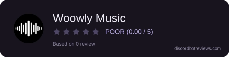 Rating widget preview for Woowly Music