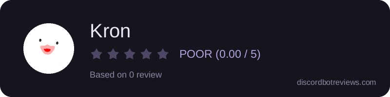 Rating widget preview for Kron