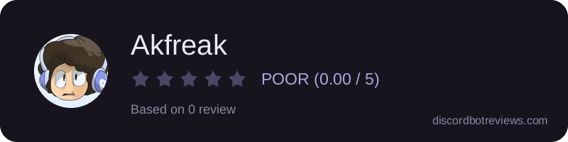 Rating widget preview for Akfreak 