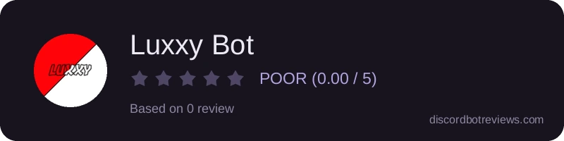 Rating widget preview for Luxxy Bot
