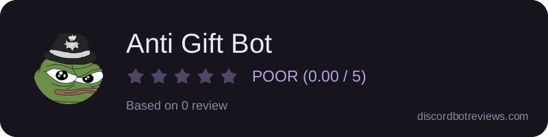 Rating widget preview for Anti Gift Bot