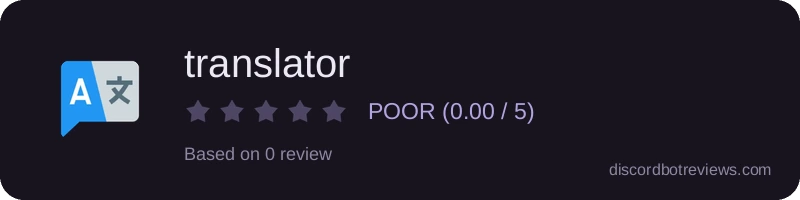 Rating widget preview for translator