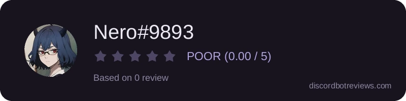 Rating widget preview for Nero#9893