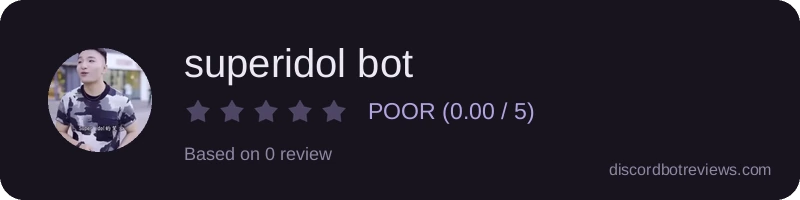 Rating widget preview for superidol bot 