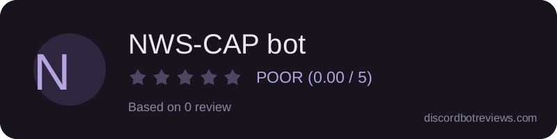 Rating widget preview for NWS-CAP bot