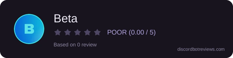 Rating widget preview for Beta
