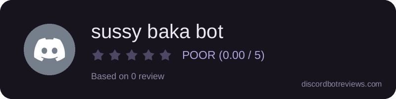 Rating banner for sussy baka bot