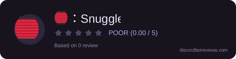 Rating widget preview for 🏮：Snuggle