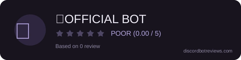 Rating widget preview for 🥀OFFICIAL BOT