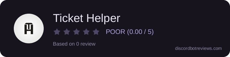 Rating widget preview for Ticket Helper