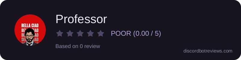 Rating widget preview for Professor