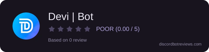 Rating widget preview for Devi | Bot