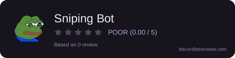 Rating widget preview for Sniping Bot