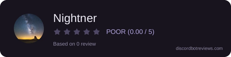 Rating widget preview for Nightner