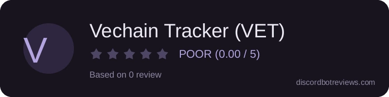 Rating widget preview for Vechain Tracker (VET)