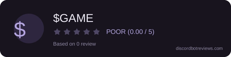 Rating widget preview for $GAME