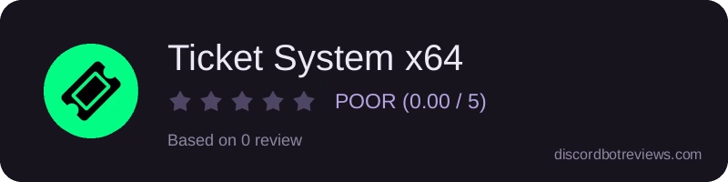 Rating widget preview for Ticket System x64