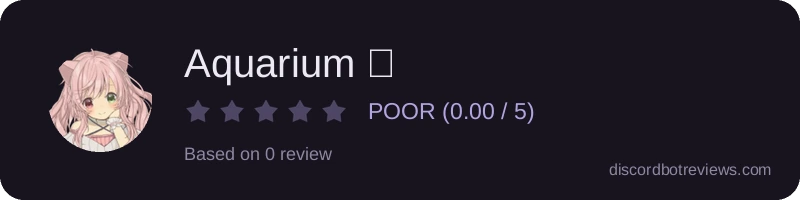 Rating widget preview for Aquarium ✨