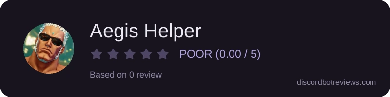 Rating widget preview for Aegis Helper