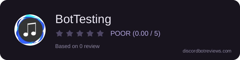Rating widget preview for BotTesting