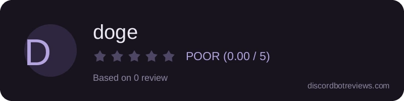 Rating widget preview for doge