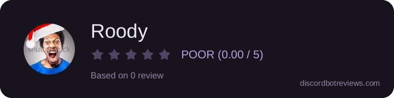 Rating widget preview for Roody
