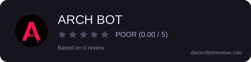 Rating widget preview for ARCH BOT