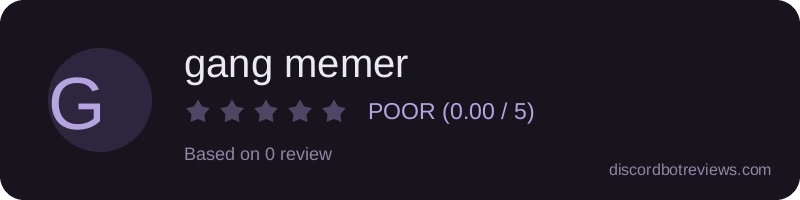 Rating widget preview for gang memer