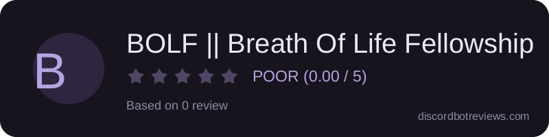 Rating widget preview for BOLF || Breath Of Life Fellowship