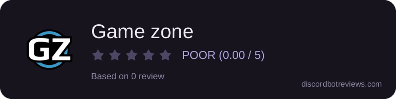 Rating widget preview for Game zone
