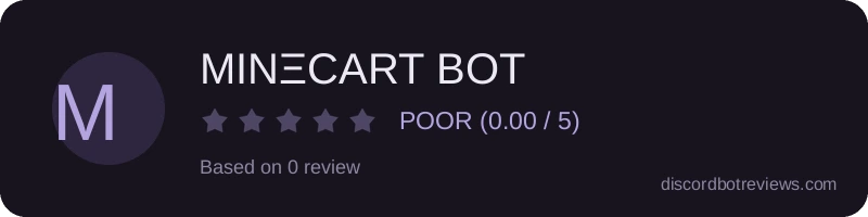 Rating widget preview for MINΞCART BOT