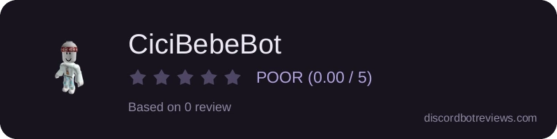 Rating widget preview for CiciBebeBot