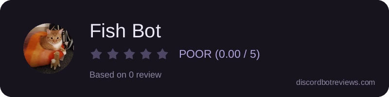 Rating widget preview for Fish Bot
