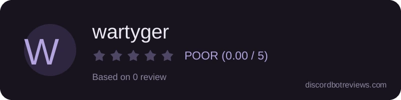Rating widget preview for wartyger