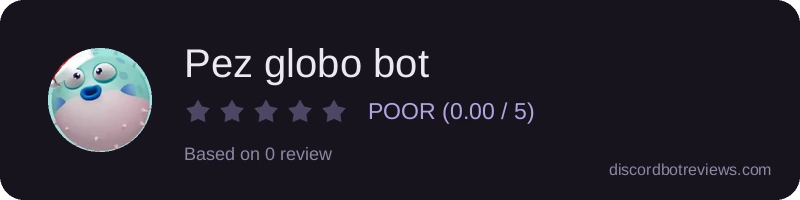 Rating widget preview for Pez globo bot 
