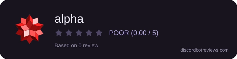 Rating widget preview for alpha