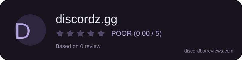 Rating banner for discordz.gg