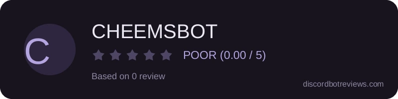 Rating widget preview for CHEEMSBOT