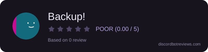 Rating widget preview for Backup!