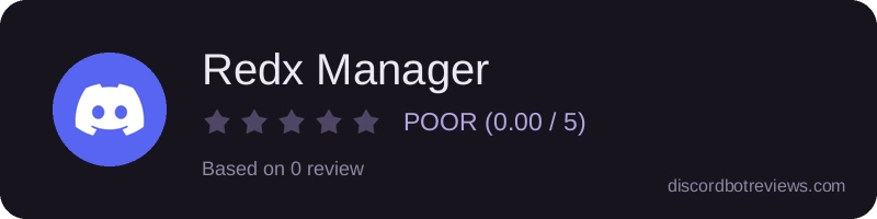Rating widget preview for Redx Manager