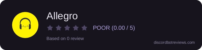 Rating widget preview for Allegro 