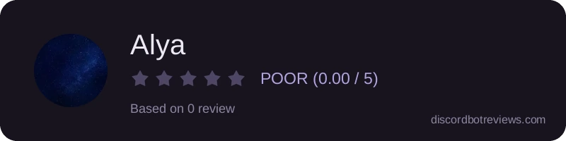 Rating widget preview for Alya