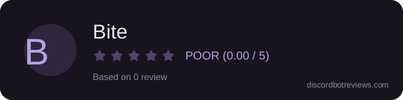 Rating widget preview for Bite
