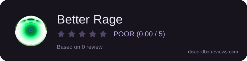 Rating widget preview for Better Rage