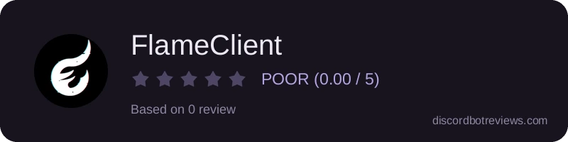 Rating widget preview for FlameClient 