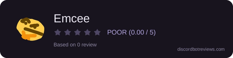 Rating widget preview for Emcee