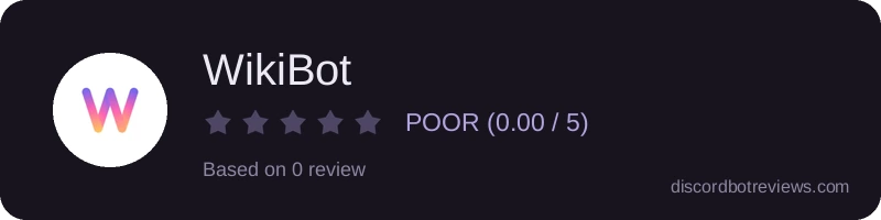 Rating widget preview for WikiBot