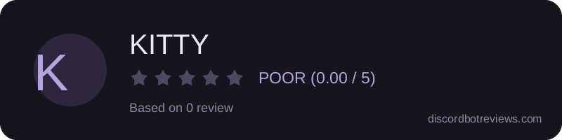 Rating widget preview for KITTY