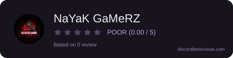 Rating widget preview for NaYaK GaMeRZ