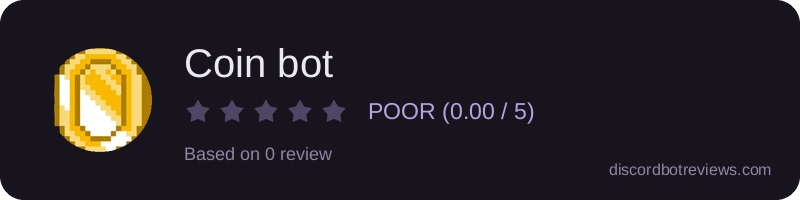 Rating widget preview for Coin bot